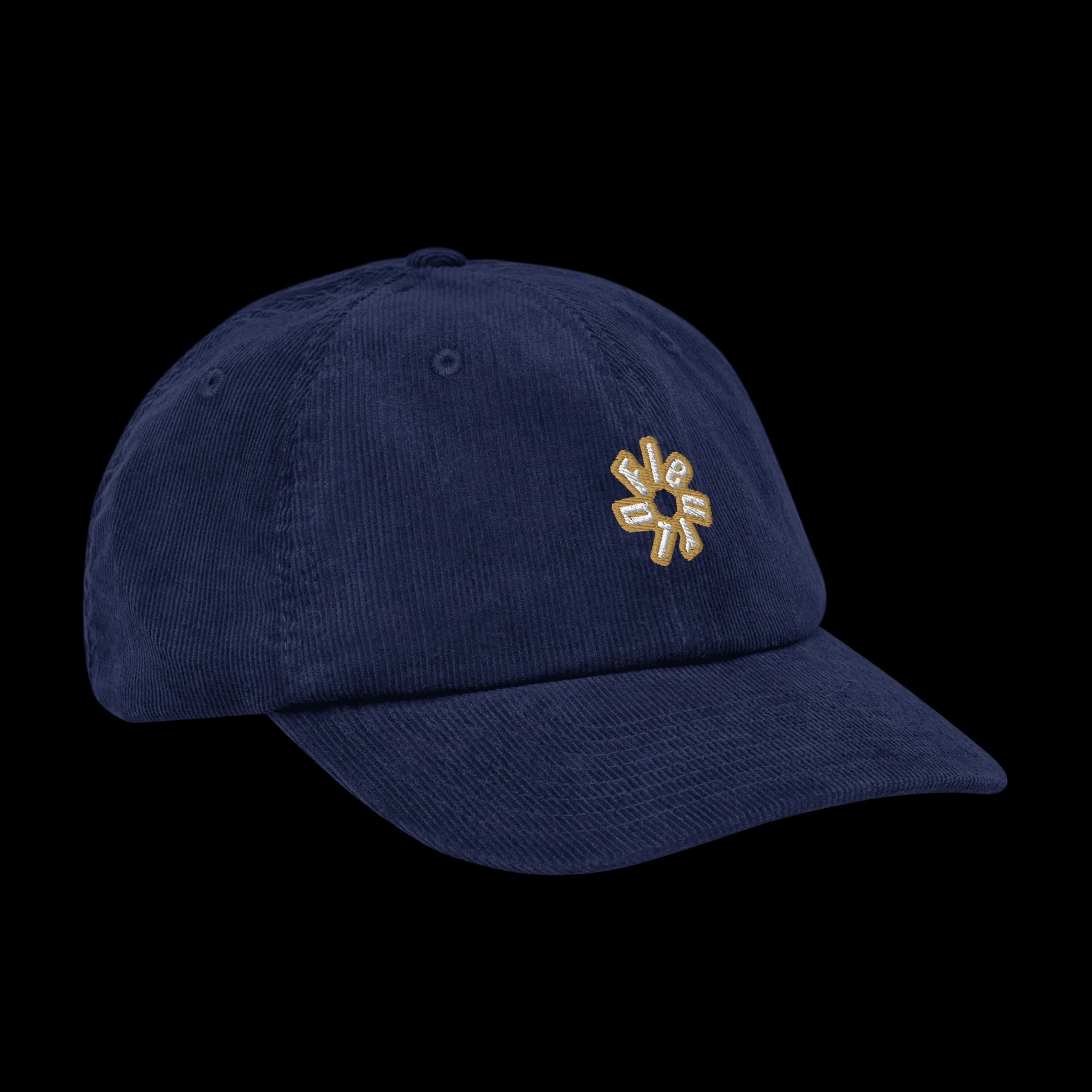 Navy Grand Bleu dad cap, three-quarter view