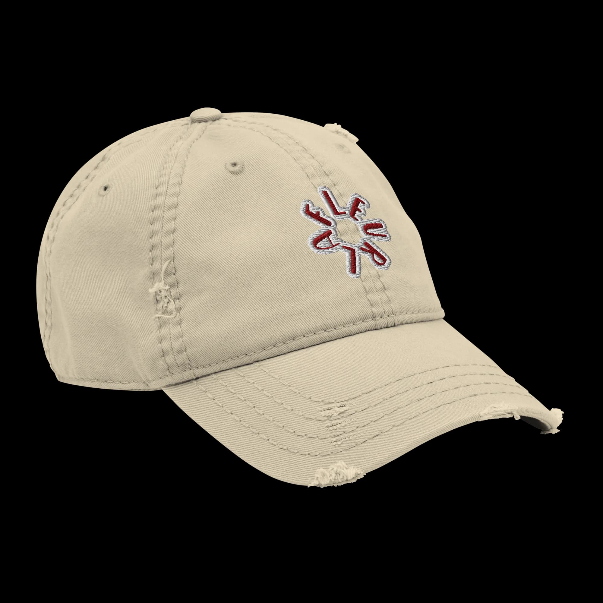Gorra LaFleur Vintage con efecto desgastado – Beige 2