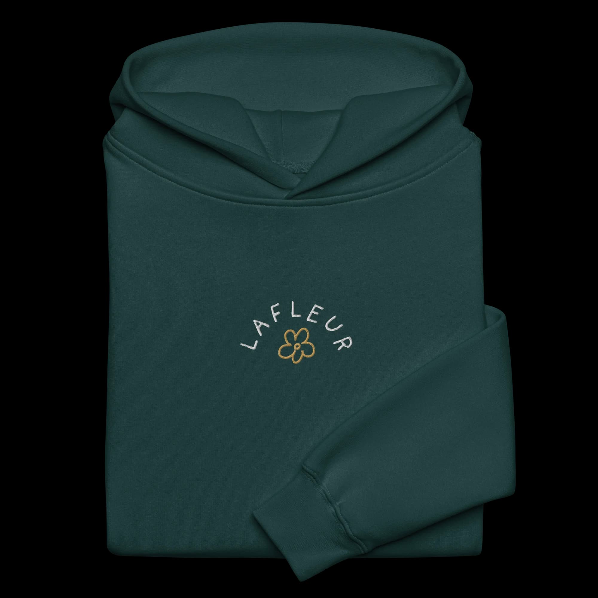Latencia Embroidered Pine Green Hoodie 2