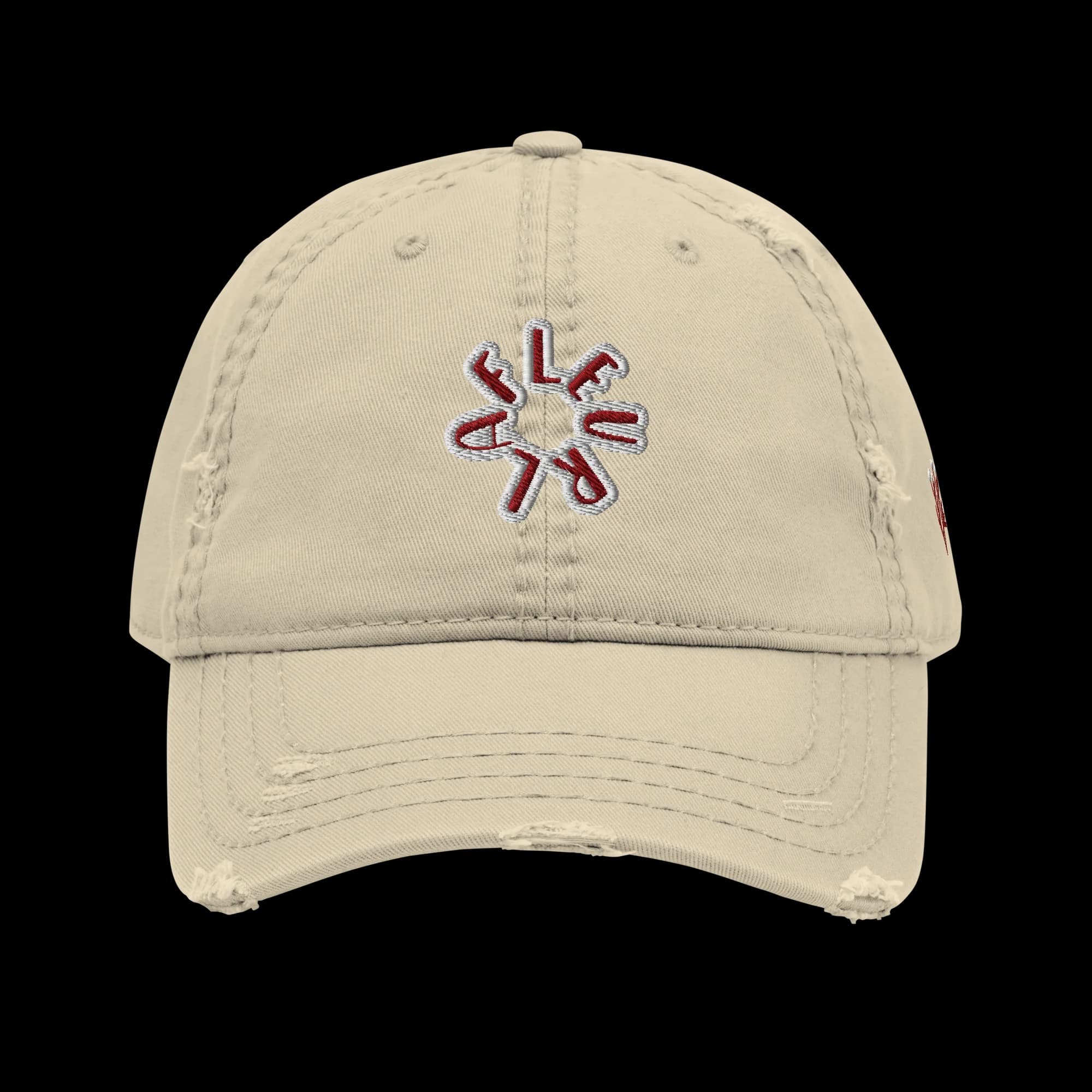 Gorra LaFleur Vintage con efecto desgastado – Beige