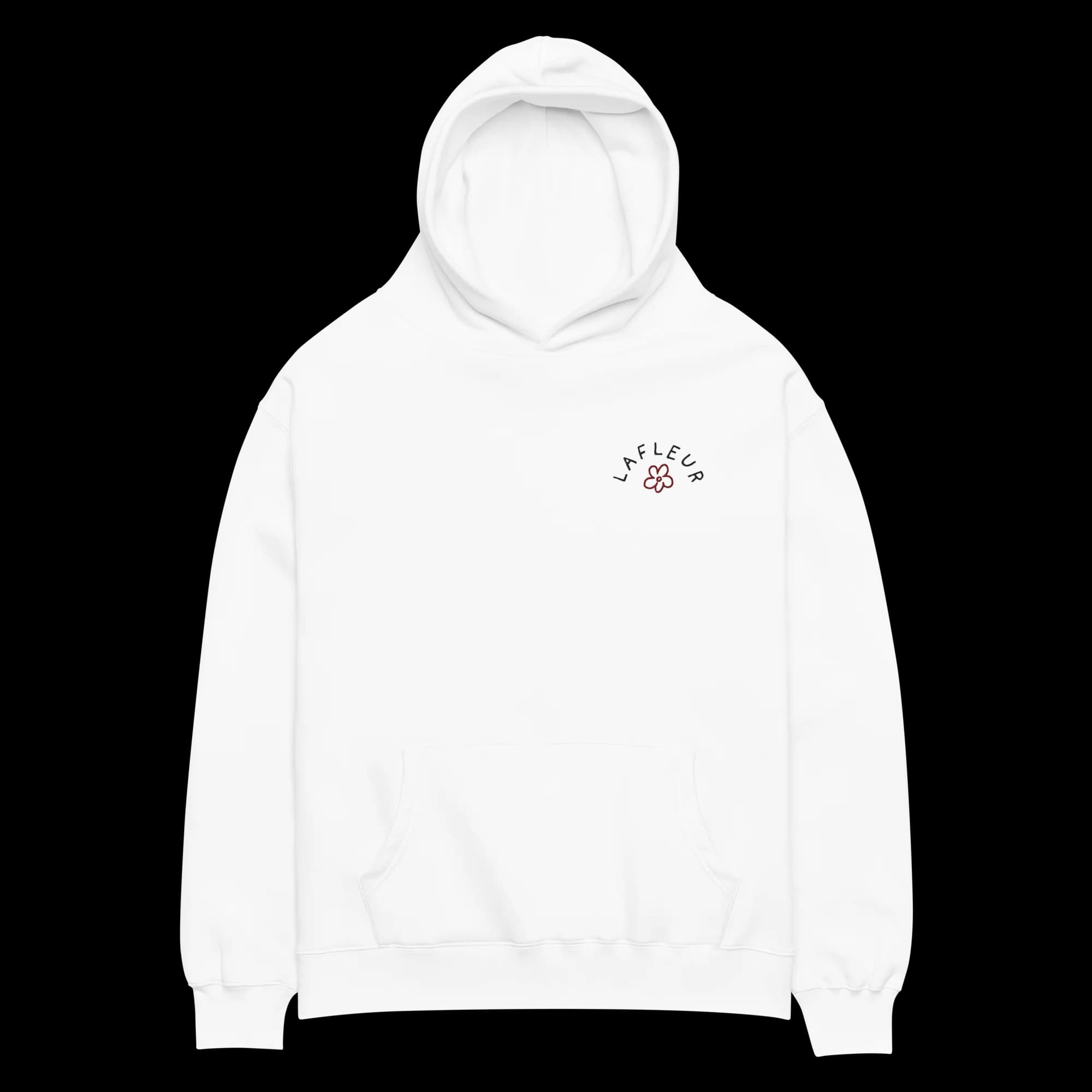 Bloom Embroidered White Organic Cotton Hoodie