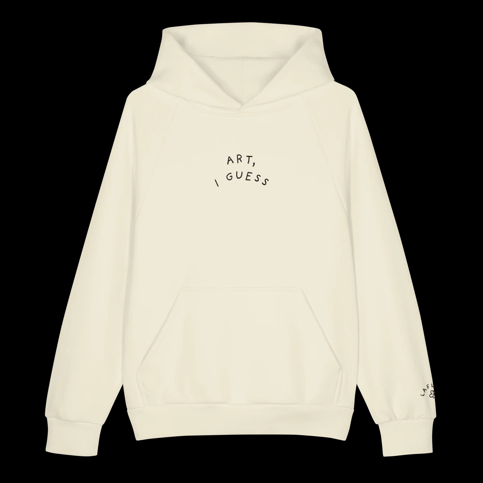 Art, I Guess Embroidered Cream Heavyweight Hoodie